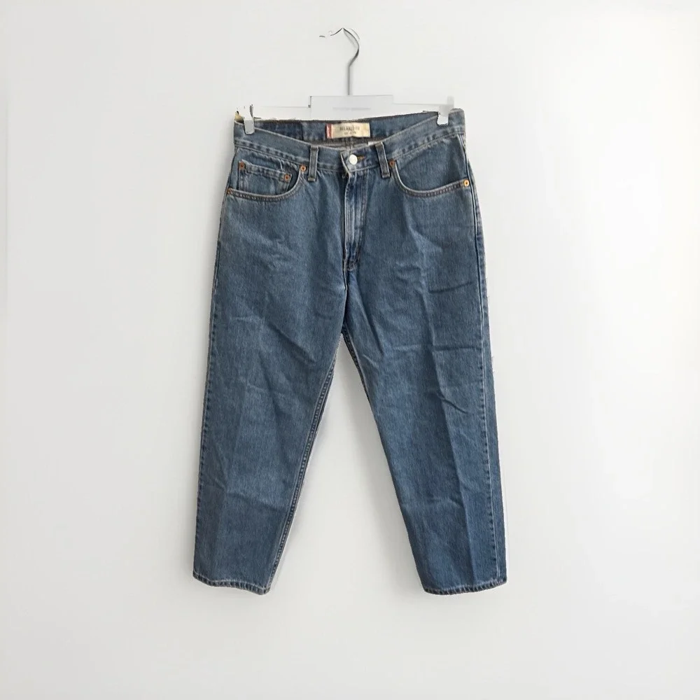 Levi's 505 Jeans Y2K 2001 Size W33 L30 Blue Baggy Relaxed Leg Denim Vintage